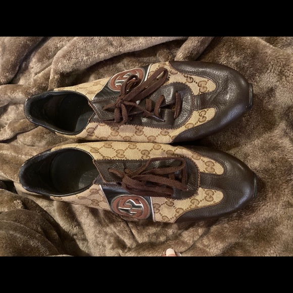 Gucci: Men's GG Logo Sneakers Size 10G # 202744 - Picture 3 of 7